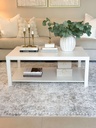 Mesa de centro rectangular blanca
