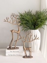 Set de 2 venados dorado cepillado