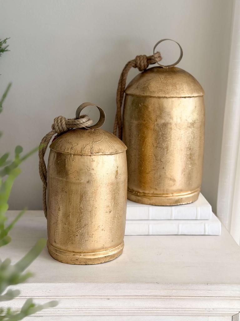 Campanas doradas oversized
