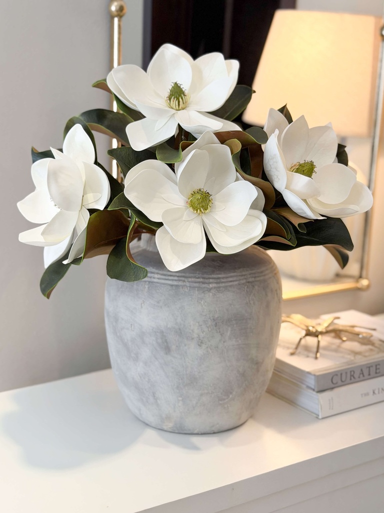 Magnolia blanca tacto real
