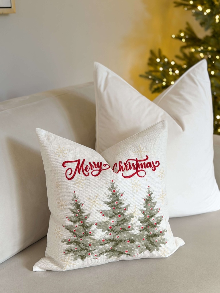 Forro de cojin con estampado navideño