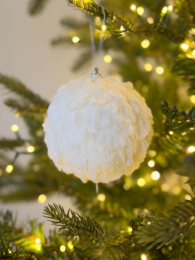 Esfera crema faux fur