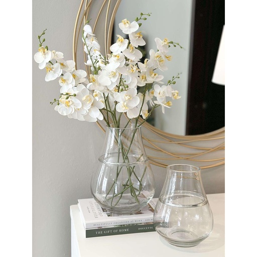 Base de vidrio soplado transparente (2 tamaños)