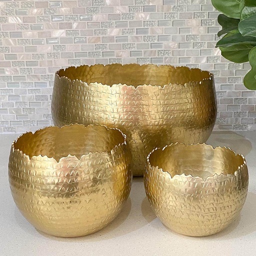 Bowls martillados dorados