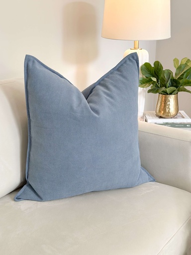 Forro de cojin euro azul medio