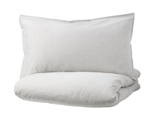 Forro de duvet blanco y gris