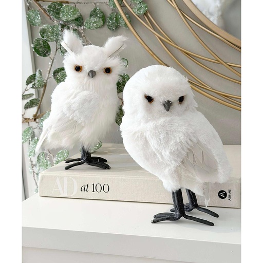 [83993] Set de 2 Buhos Blancos