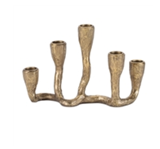 [96222] Candelabro dorado para candela conica