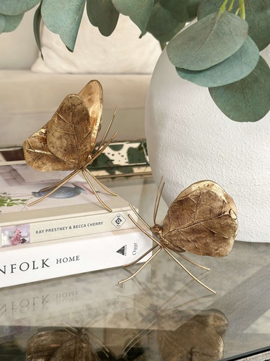 [92440] Set de 2 mariposas con alas de hoja