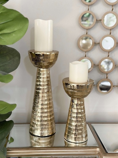[86712 y 86713] Set de 2 candelabros Martillados Melanie