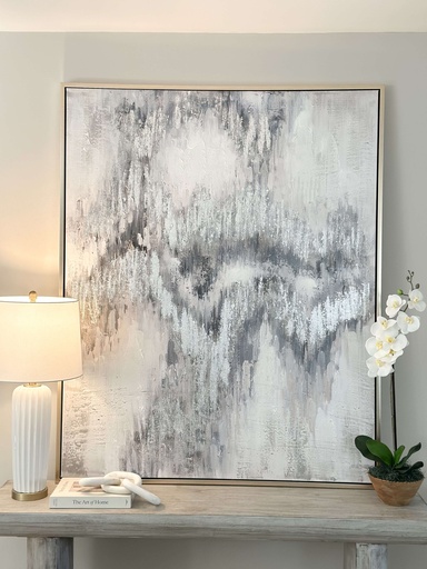 Cuadro oversized abstracto gris