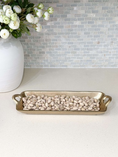 [75244] Azafate dorado pequeño para servir