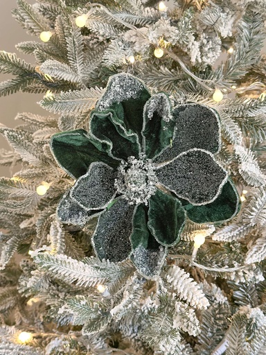 [98367] Magnolia velvet verde piedras transparentes