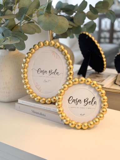 Retratera beaded dorada (Dos tamaños)