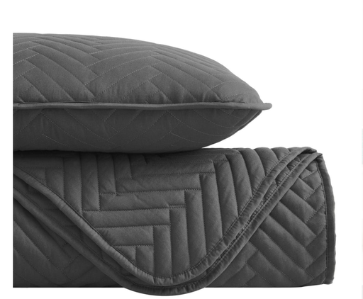 Quilt Set Chevron Charcoal Unipersonal