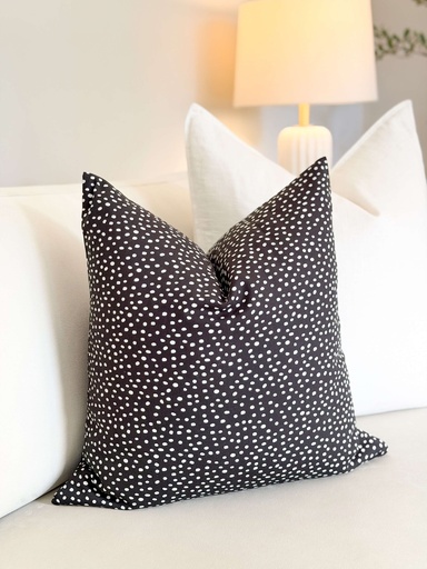 [605.996.23] Forro de cojin polka dot negro