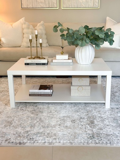 [804.499.01] Mesa de centro rectangular blanca