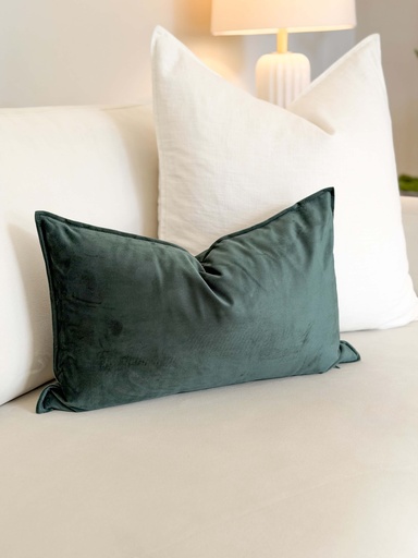 Cojin lumbar velvet verde esmeralda